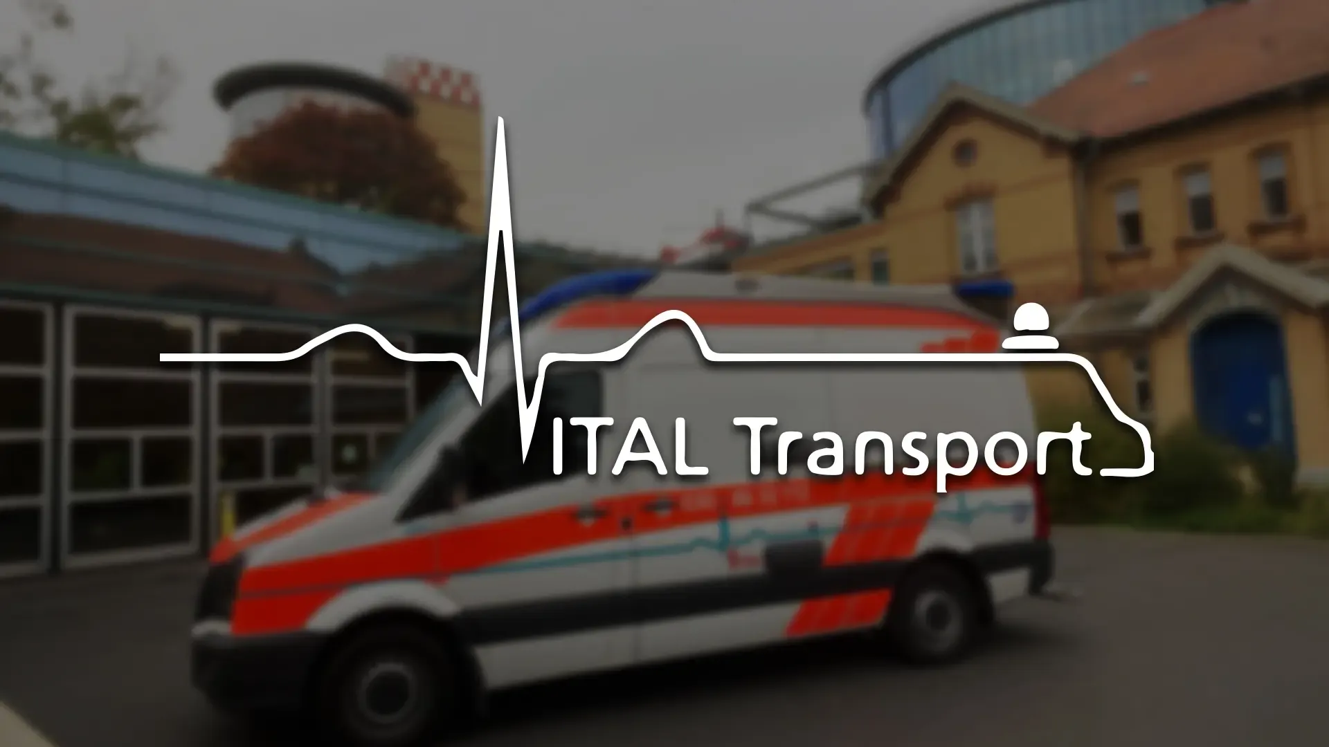 VITAL Transport – Minimalistische One-Page-Website für einen Krankentransport-Anbieter.
