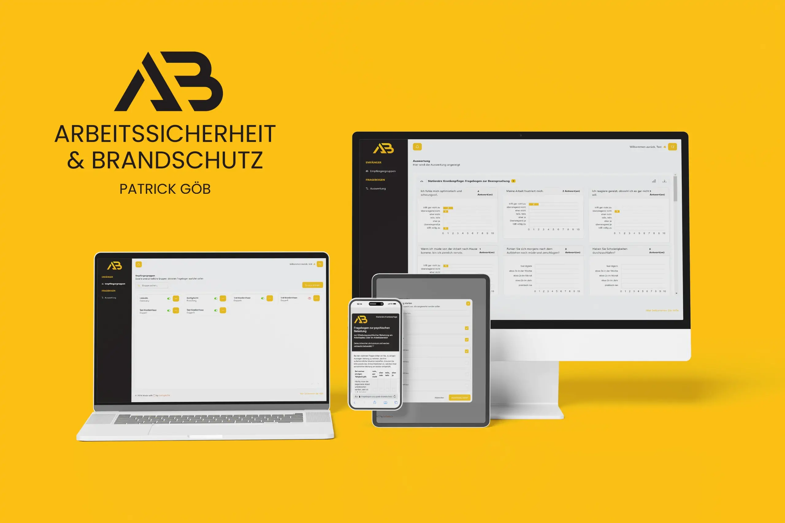 Projektbild Personalbefragungs-App von Arbeitssicherheit&BrandschutzGoeb